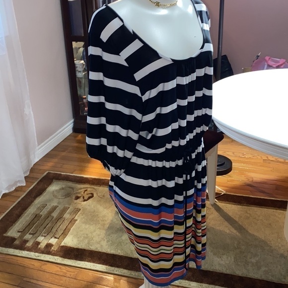 EMMA & Michele Striped multi coloured shift dress size XL - Picture 4 of 11